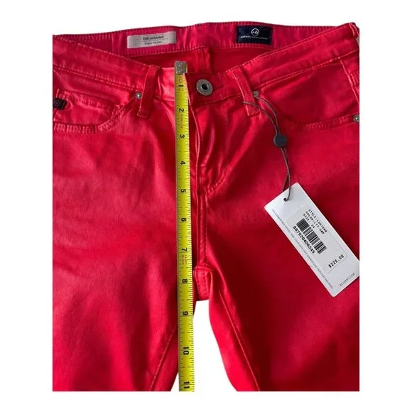 AG Adriano Goldschmied Women's Farrah Skinny Fit style LSS1288 Jeans RED Size 24 - Picture 8 of 12